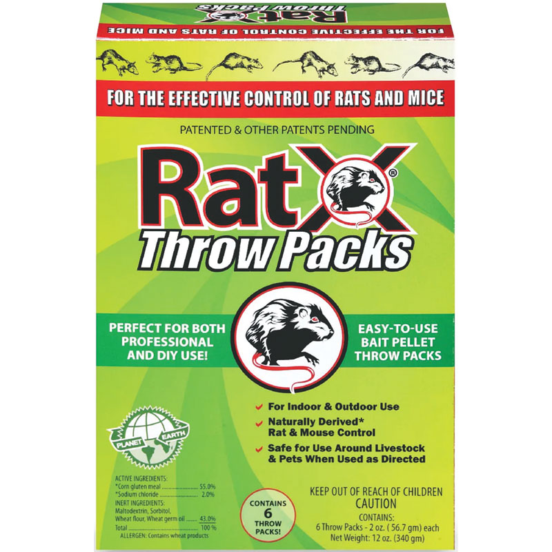 RatX® Non-Toxic Bait Pellet Throw Packs for Mice & Rats, 12 Oz. 6 Pk. 